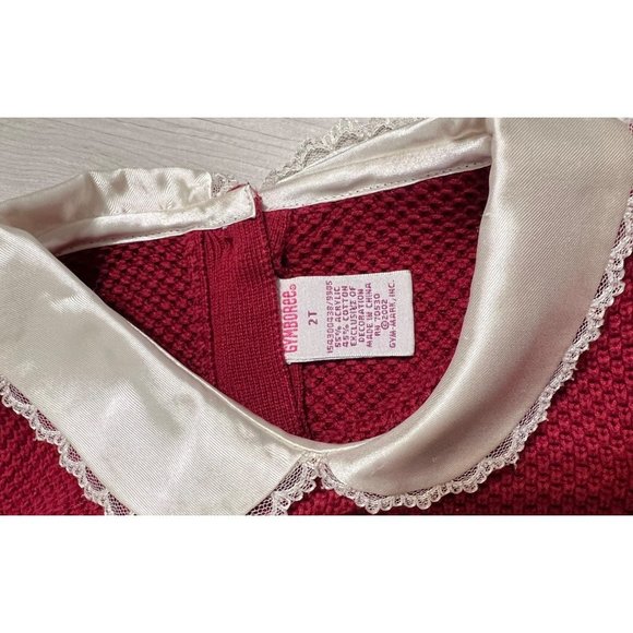 Gymboree red knit sweater dress Christmas Holiday Party Church 2T EUC Vintage - Picture 6 of 7